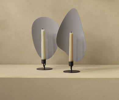 Flambeau' candleholder, grey and bronze brass, tall by Audo Copenhagen, Candlelight And Scents