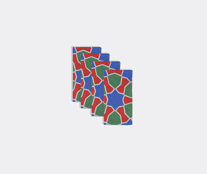 Cabana 'Tiles' napkin, set of four MULTICOLOUR CABA23TIL088MUL