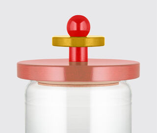 Alessi '100 Values Collection' glass jar, pink MULTICOLOUR ALES21GLA430MUL