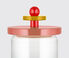 Alessi '100 Values Collection' glass jar, pink yellow,red,pink ALES21GLA430MUL