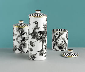Simone Guidarelli Home 'Wing of Water' lidded vase, black and white MULTICOLOUR SIMO26SOU126MUL