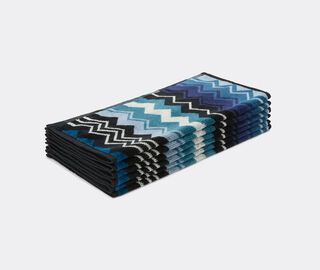 Missoni 'Giacomo' face towel, set of six, blue multicolor BLUE MIHO26GIA163BLU