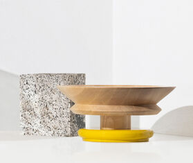 Alessi '100 Values Collection' centrepiece, yellow YELLOW ALES21CEN379YEL