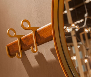 Poltrona Frau 'Ren' wall mirror LIGHT BROWN POFR20REN874BRW