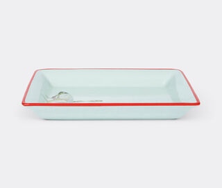 Pierre-Louis Mascia Floral rectangular tray, light blue LIGHT BLUE PLMA26TRA769LBL
