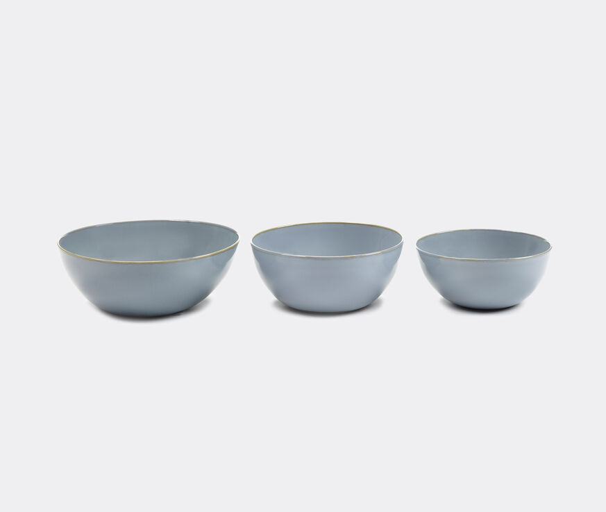 Serax 'Terres de rêves' bowls, set of three  SERA22ENS149BLU