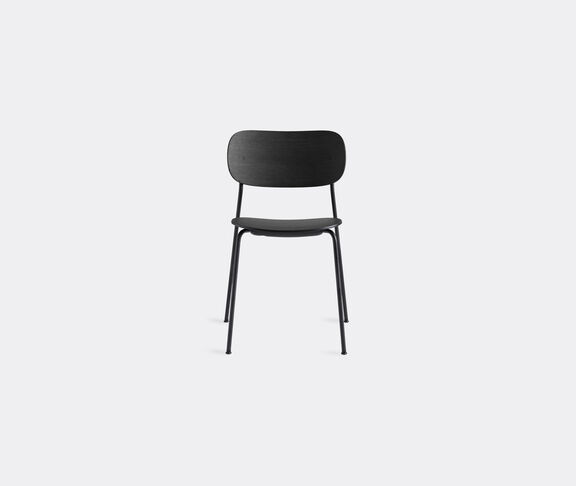 Menu Cochair Dining Chair, Black Steel Base, Black Oak Seat/Back undefined ${masterID} 2