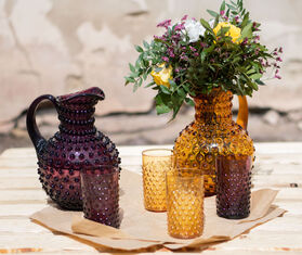 KLIMCHI 'Hobnail' tumblers, set of six, amber AMBER KLIM23HOB941AMB