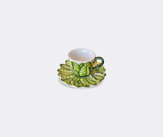 Les-Ottomans 'Lily of the Valley' coffee cup and saucer multicolor OTTO23LIL834MUL