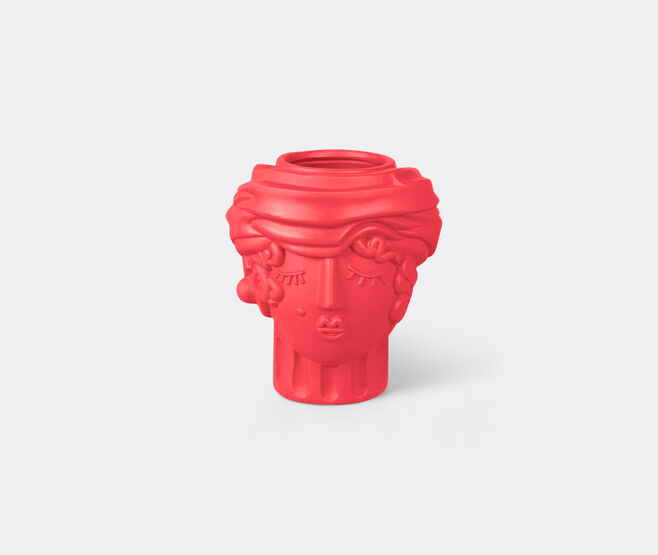 Seletti 'Magna Graecia, Woman' terracotta vase, bougainvillea pink PINK SELE26TER381PIN