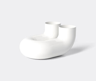 artetica 'U' vase, porcelain white WHITE ARTE26VAS331WHI
