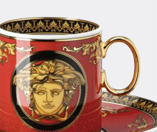 Rosenthal 'Medusa' espresso cup and saucer RED ROSE23MED268RED