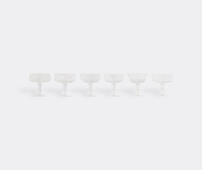 Bitossi Home 'Diseguale' goblets, set of six, clear TRANSPARENT BIHO22SET486TRA