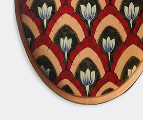 Les-Ottomans Hand painted iron tray, yellow and red MULTICOLOUR OTTO22HAN073MUL