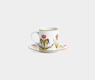 L'Objet 'Grand Tour' espresso cup and saucer, multicolor MULTICOLOUR LOBJ26GRA180MUL