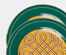 La DoubleJ 'Cortile Green' dessert plate, set of two GREEN LADJ23DES048GRN