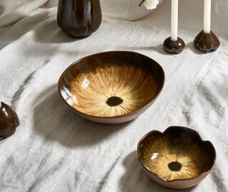 Pomax 'Cycle' cereal bowl, set of four, brown MULTICOLOUR POMA26CYC170MUL