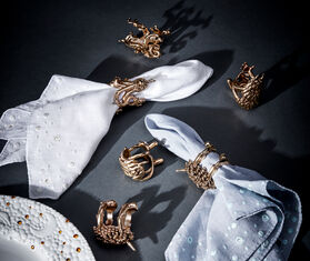 L'Objet 'Monster Ball' napkin rings, set of four GOLD LOBJ19MON738GOL