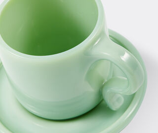 POLSPOTTEN 'Gobi' cappuccino mug, set of two, light green LIGHT GREEN POLS25CAP263LGR