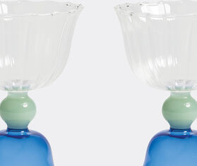 &amp;k Amsterdam &#39;Tulip&#39; glass, set of two, blue MULTICOLOUR AMST25GLA345MUL