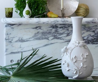 POLSPOTTEN 'Birds' vase, white WHITE POLS26VAS065WHI