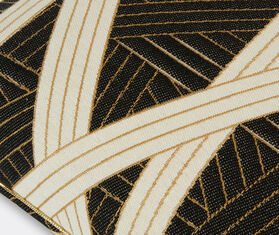 Missoni &#39;Nastri&#39; cushion, rectangular, black BLACK MIHO23NAS792MUL