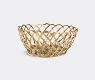 Bitossi Home 'Intreccio' basket, large GOLD BIHO19INT771GOL