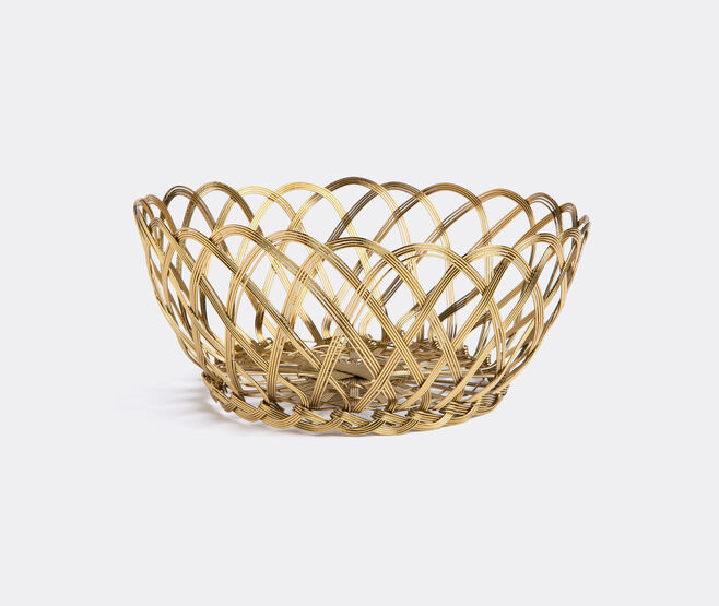Bitossi Home 'Intreccio' basket, large GOLD BIHO19INT771GOL