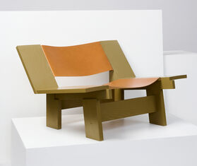 Atelier Ferraro 'Gio!' lounge chair, green and cognac GREEN ATFE24GIO027MUL