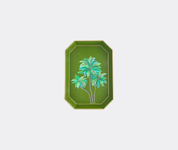 Les-Ottomans 'Palms' iron tray, green undefined ${masterID} 2