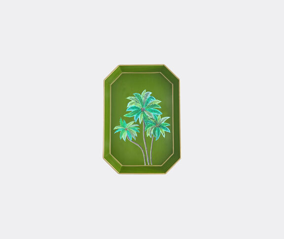 Les-Ottomans 'Palms' iron tray, green undefined ${masterID}