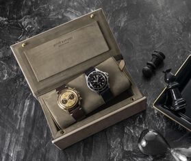 August Sandgren 'Watchbox', small LIGHT BROWN AUSA22WAT561LBR