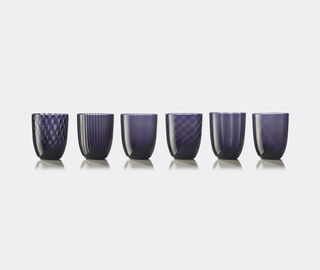 NasonMoretti 'Idra' water glass, set of six, purple MULTICOLOUR NAMO20WAT160PUR