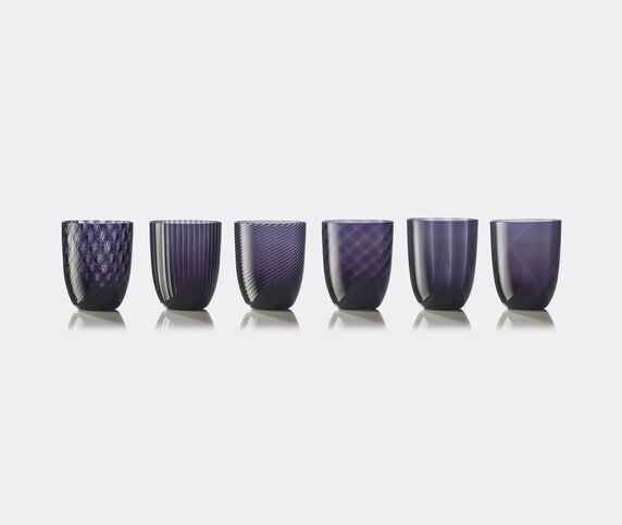 NasonMoretti 'Idra' water glass, set of six, purple Periwinkle NAMO20WAT160PUR