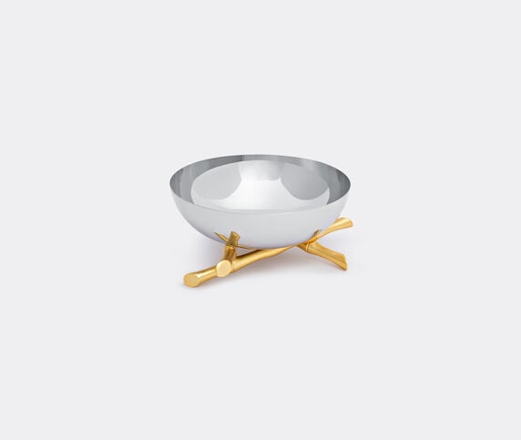 L'Objet 'Bambou' bowl, large Gold, Platinum LOBJ15BAM479SIL