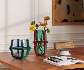 Cassina 'Sestiere' vase, blue and red MULTICOLOUR CASS22SES058MUL