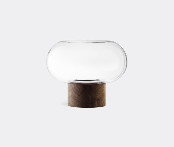 LSA International Oblate Vase/Lantern H28Cm/Ø35Cm Clear/Walnut ** Clear ${masterID} 2