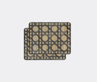 HestiaLiving 'Epoch' rectangular tablemat, set of two, anthracite MULTICOLOUR HELI25EPO573GRY