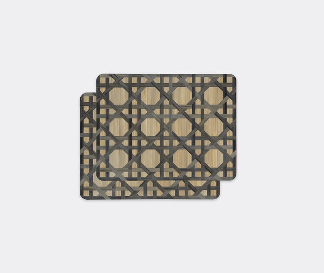 HestiaLiving 'Epoch' rectangular tablemat, set of two, anthracite MULTICOLOUR HELI25EPO573GRY