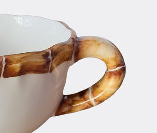 Les-Ottomans 'Bamboo' cappuccino cup, set of two MULTICOLOUR OTTO23BAM919MUL