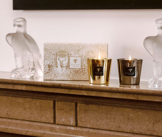 Baobab Collection 'Aurum and Platinum'  candle duo, silver and gold MULTICOLOUR BAOB25SCE692MUL