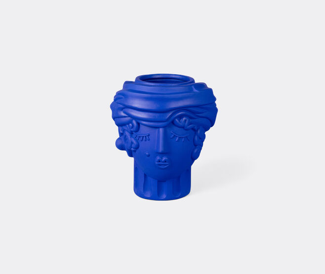 Seletti 'Magna Graecia, Woman' terracotta vase, cobalt blue BLUE SELE25TER010BLU
