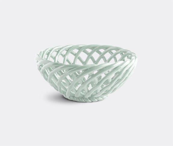 Octaevo 'Sicilia' ceramic basket, mint, large LIGHT GREEN OCTA21CER943LGR