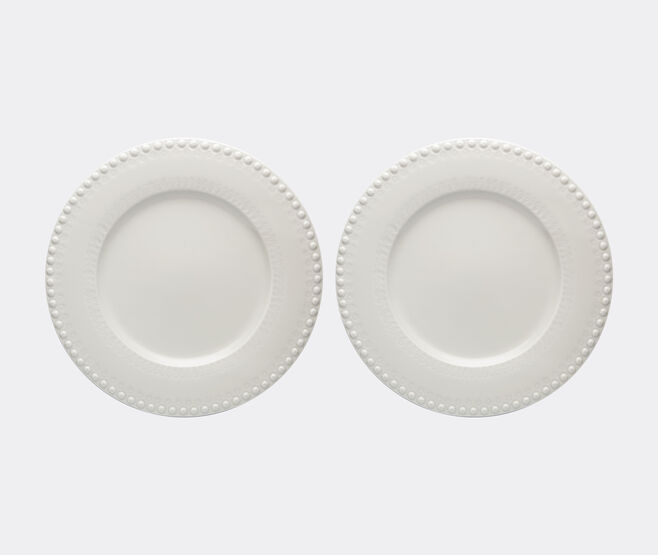 Bordallo Pinheiro &lsquo;Fantasia&rsquo; charger plate, set of two, ivory IVORY BOPI23FAN666WHI