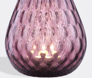 NasonMoretti 'Macram&eacute;' candle holder, medium, violet PURPLE NAMO22CAN888PUR