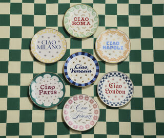 Bitossi Home 'Ciao Milano' plate, multicolor and gold MULTICOLOUR BIHO26CIA936MUL