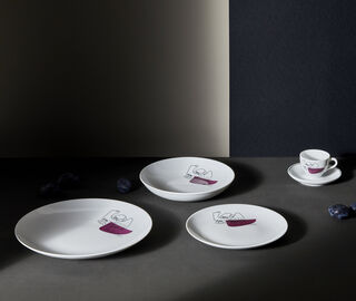Cassina 'Service Prunier' flat plate, set of two WHITE CASS21SER329WHI