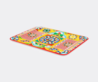 Dolce&amp;Gabbana Casa 'Carretto Siciliano' square wooden tray, medium MULTICOLOUR DGCA22WOO773MUL