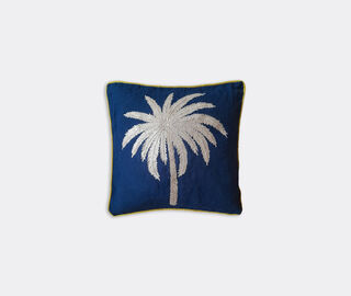 Les-Ottomans 'Palms' embroidered cushion MULTICOLOUR OTTO23EMB163MUL