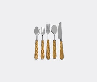 Les-Ottomans 'Rattan' cutlery, set of five MULTICOLOUR OTTO24SET945MUL